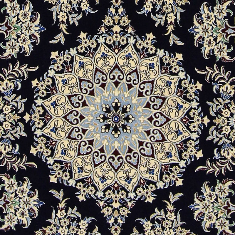 Dywan perski - Nain - Premium - 140 x 100 cm - ciemnoniebieski