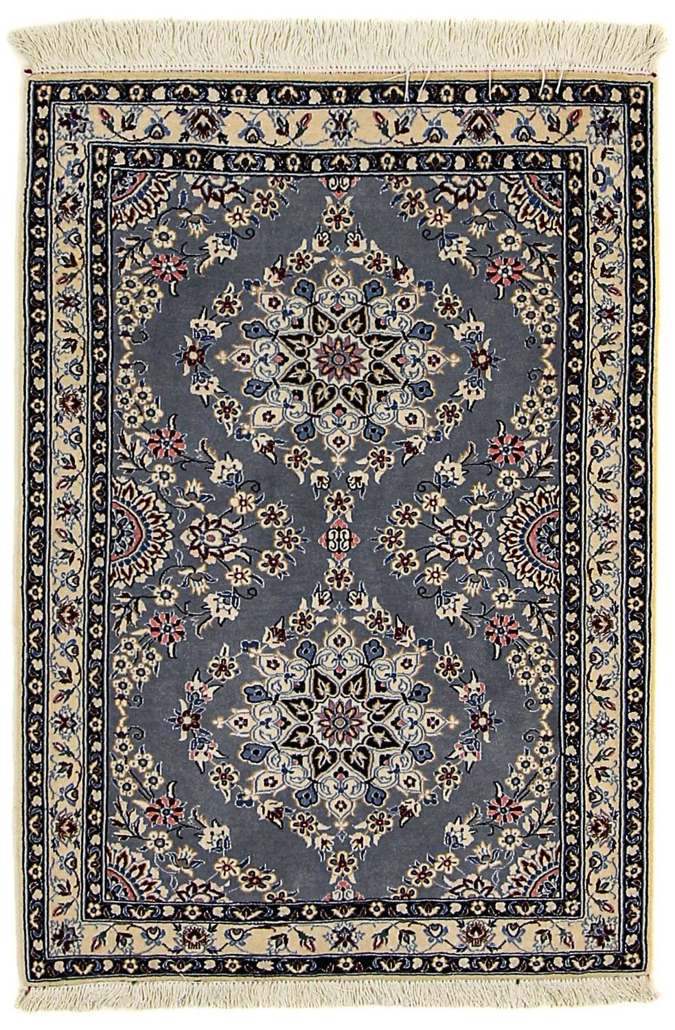 Dywan perski - Nain - Premium - 107 x 76 cm - szary