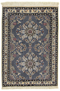 Dywan perski - Nain - Premium - 107 x 76 cm - szary