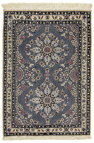 Dywan perski - Nain - Premium - 107 x 76 cm - szary