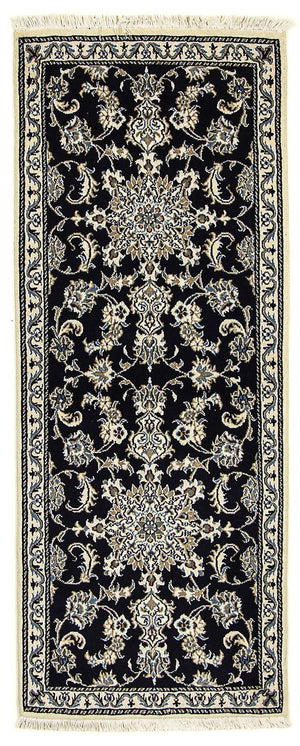 Biegacz Dywan perski - Nain - 192 x 78 cm - ciemnoniebieski