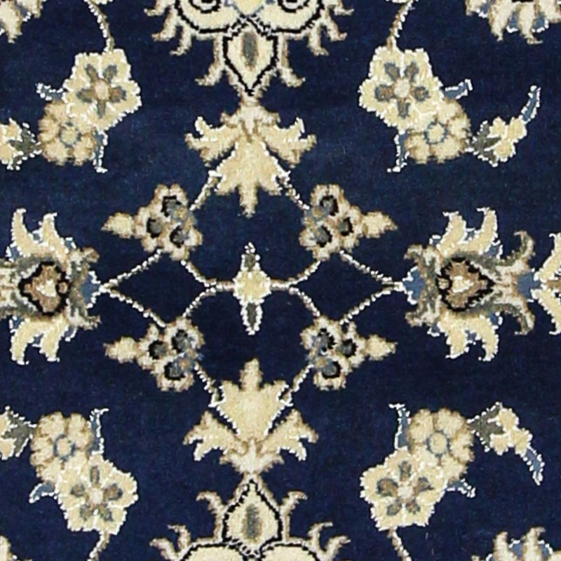 Biegacz Dywan perski - Nain - 195 x 77 cm - ciemnoniebieski