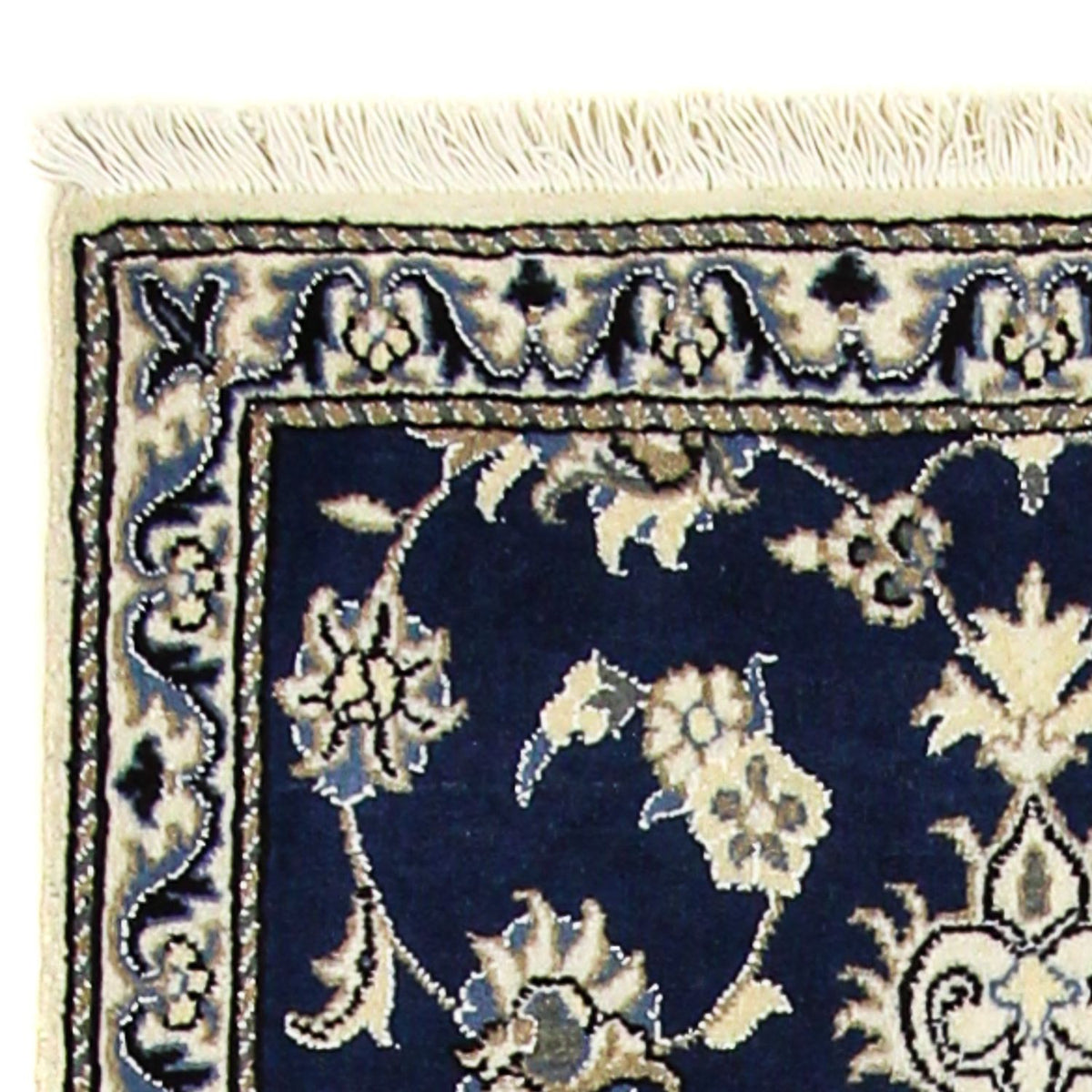 Biegacz Dywan perski - Nain - 195 x 77 cm - ciemnoniebieski