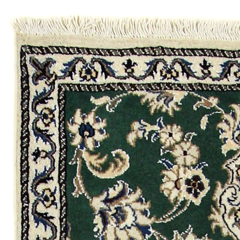 Biegacz Dywan perski - Nain - 200 x 74 cm - ciemna zieleń