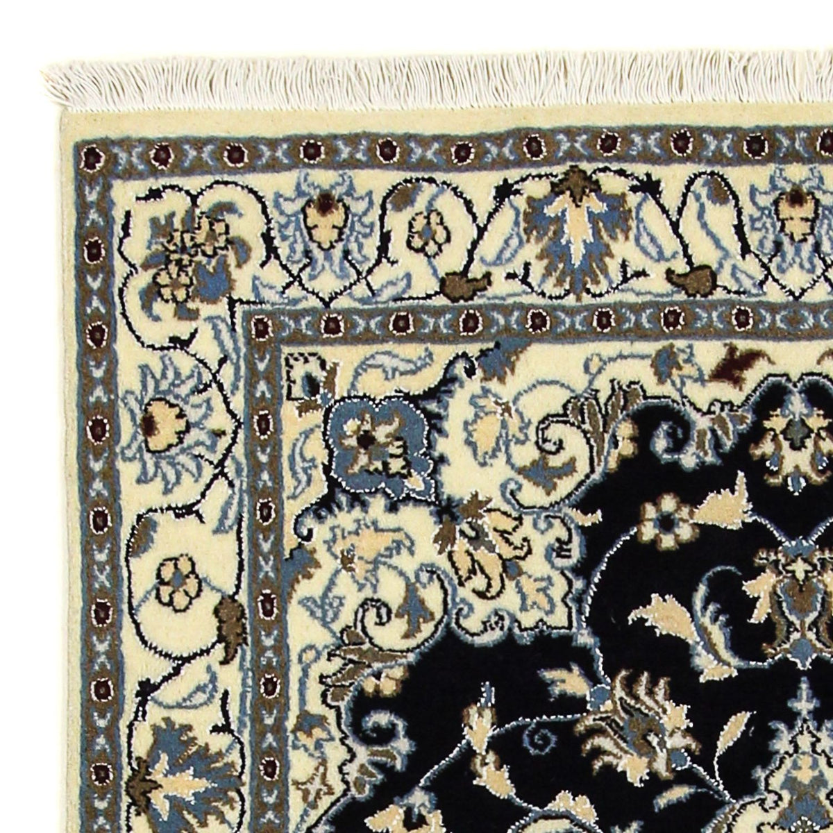 Dywan perski - Nain - 198 x 119 cm - ciemnoniebieski