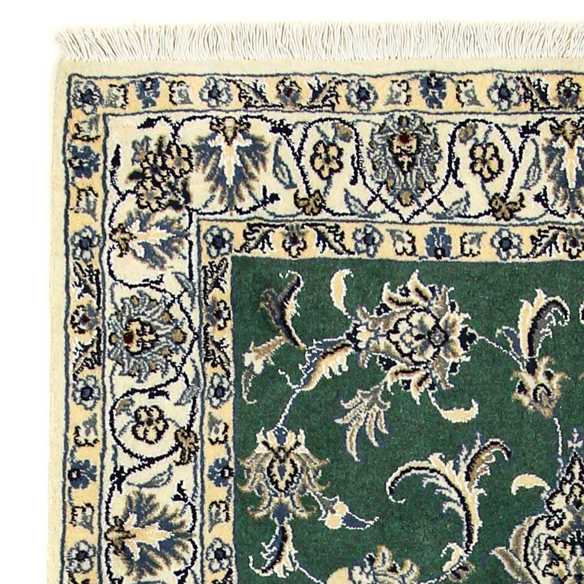 Dywan perski - Nain - 203 x 115 cm - ciemna zieleń