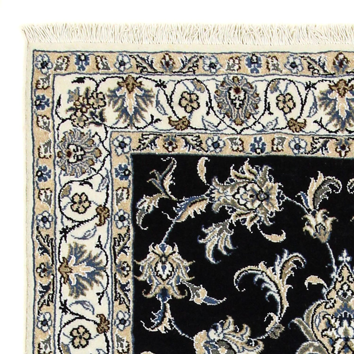 Dywan perski - Nain - 198 x 117 cm - ciemnoniebieski