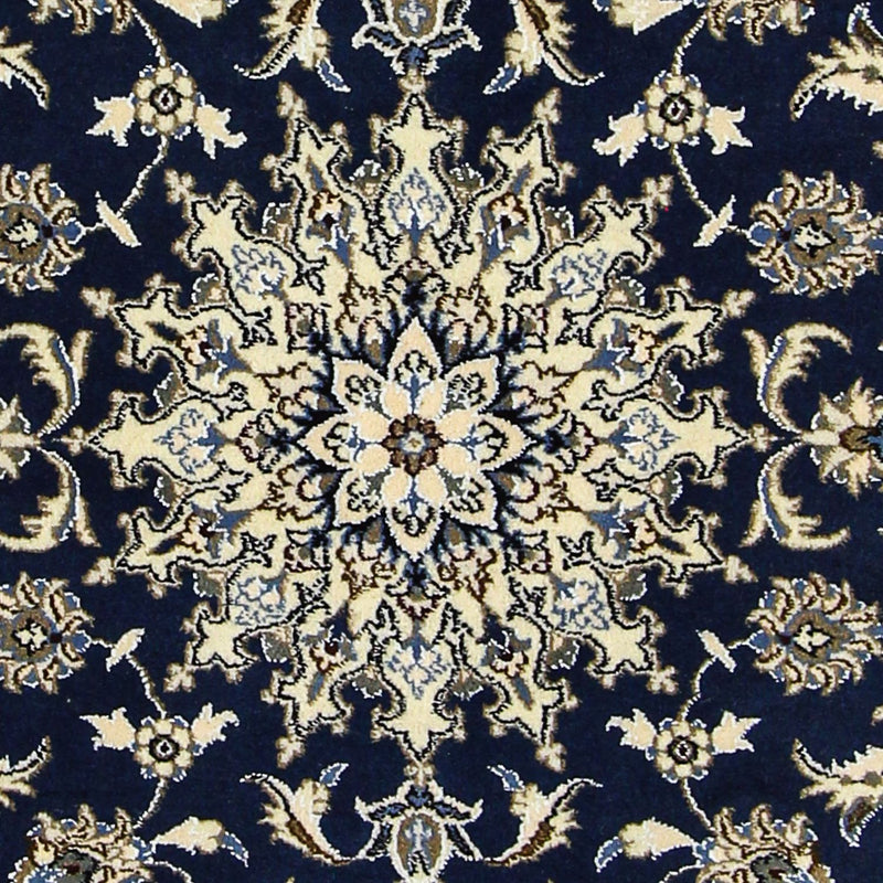 Dywan perski - Nain - 203 x 120 cm - ciemnoniebieski