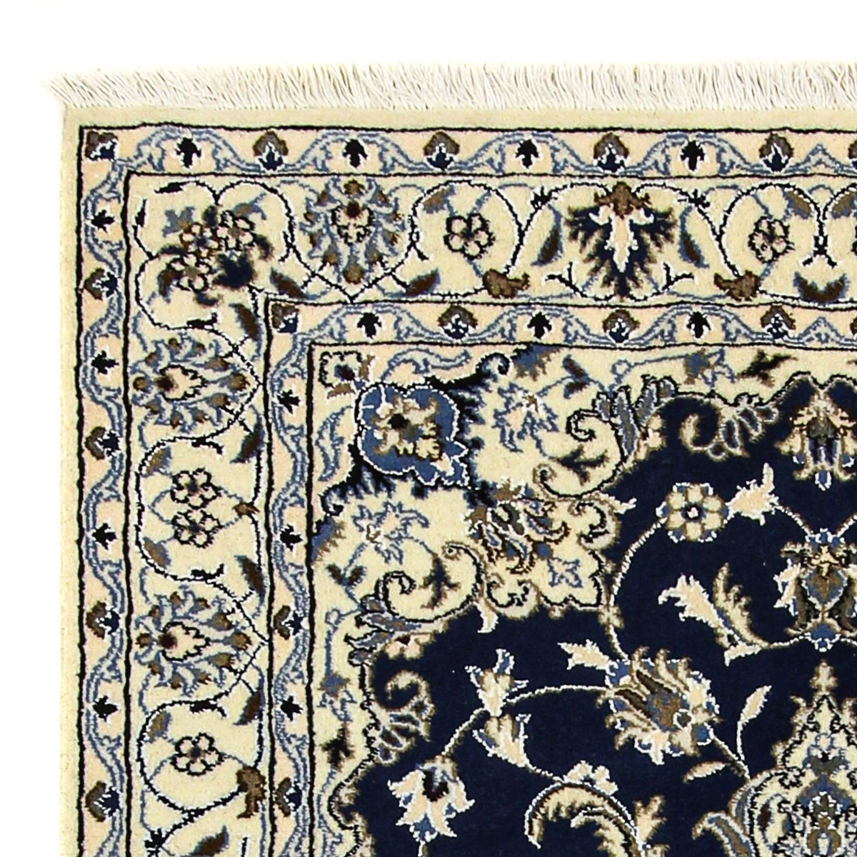 Dywan perski - Nain - 203 x 120 cm - ciemnoniebieski