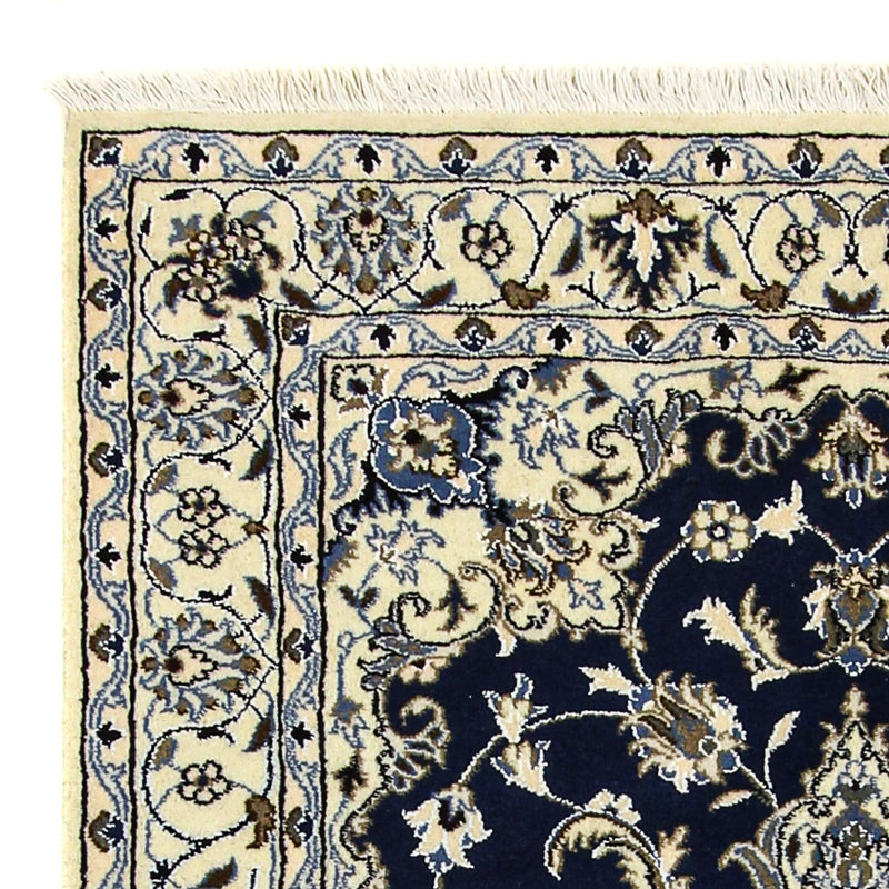 Dywan perski - Nain - 203 x 120 cm - ciemnoniebieski