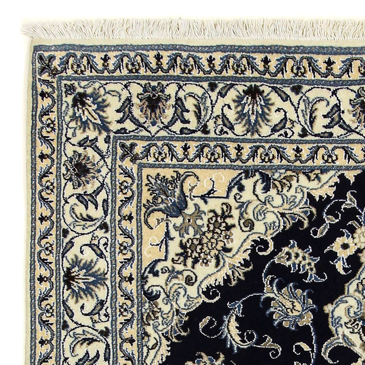 Dywan perski - Nain - 205 x 143 cm - ciemnoniebieski