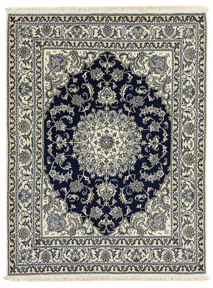 Dywan perski - Nain - 198 x 152 cm - ciemnoniebieski