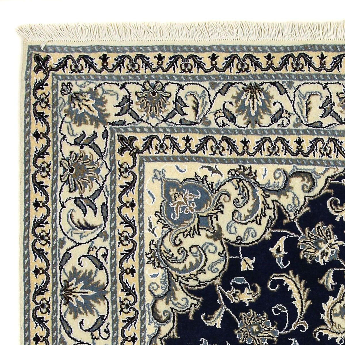 Dywan perski - Nain - 198 x 152 cm - ciemnoniebieski