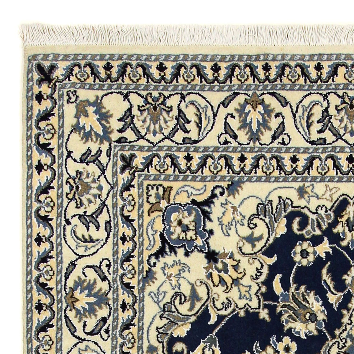 Dywan perski - Nain - 202 x 142 cm - ciemnoniebieski