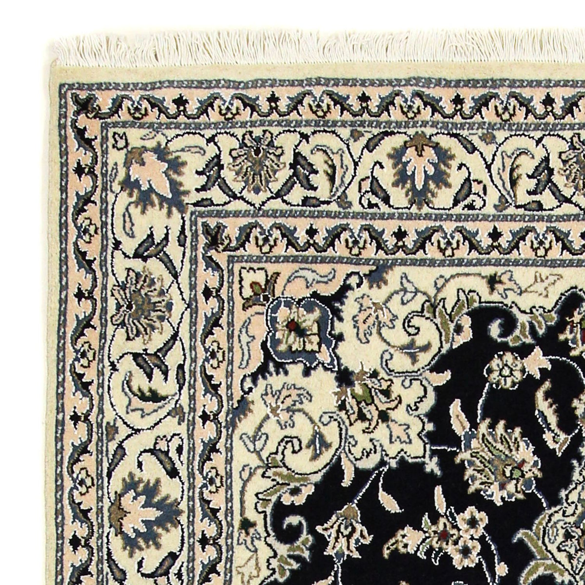 Dywan perski - Nain - 193 x 147 cm - ciemnoniebieski