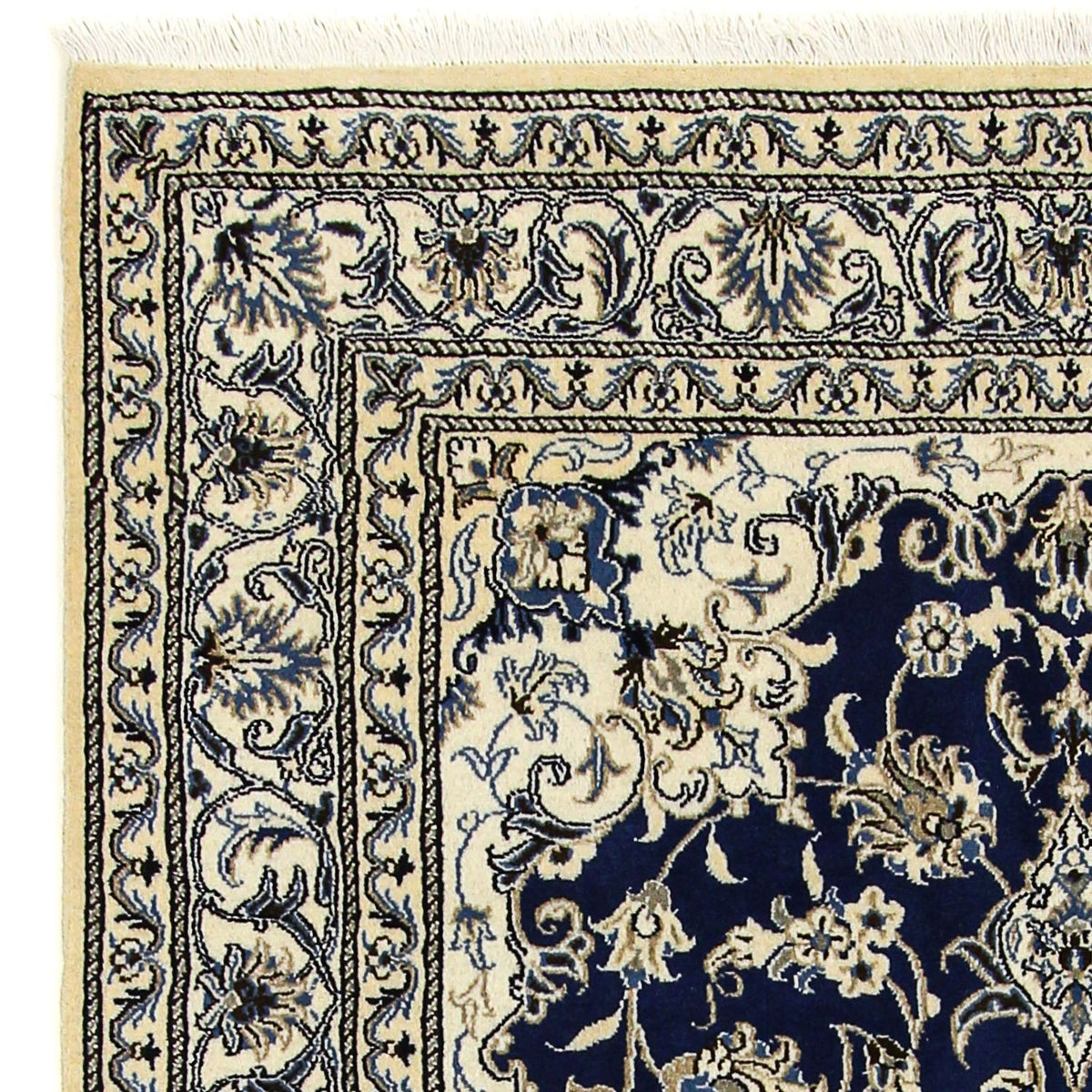 Dywan perski - Nain - 198 x 151 cm - ciemnoniebieski