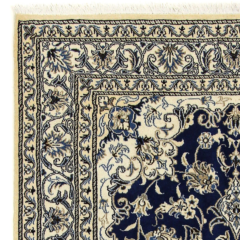 Dywan perski - Nain - 198 x 151 cm - ciemnoniebieski