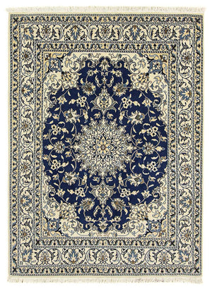 Dywan perski - Nain - 196 x 145 cm - ciemnoniebieski