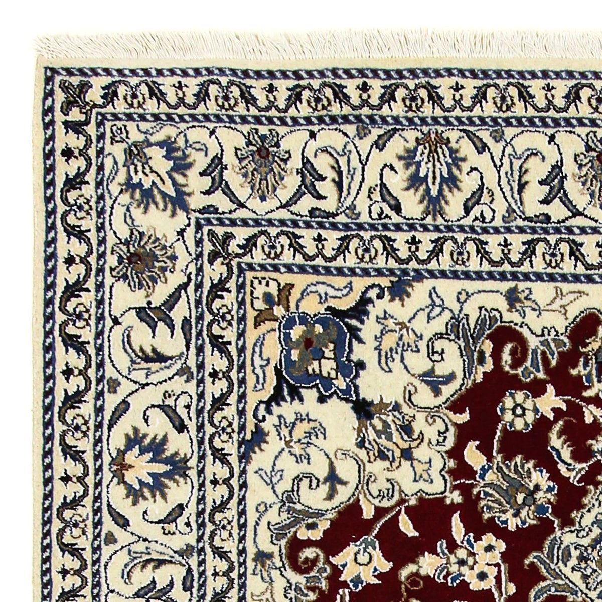 Dywan perski - Nain - 191 x 147 cm - ciemna czerwień