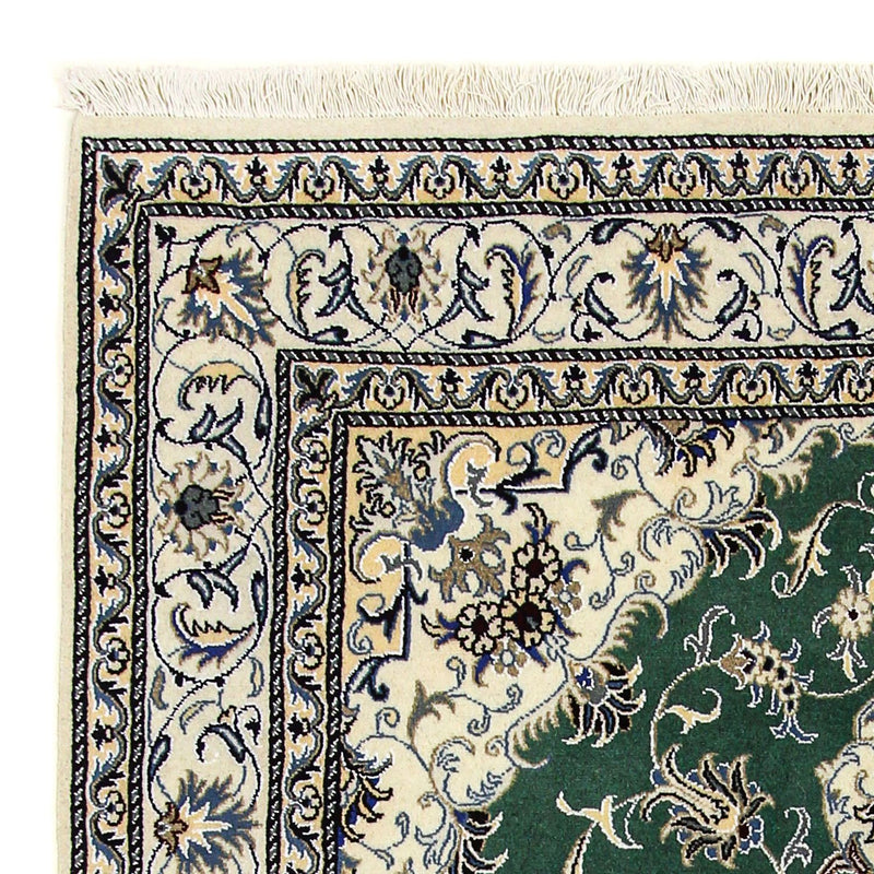 Dywan perski - Nain - 237 x 168 cm - ciemna zieleń