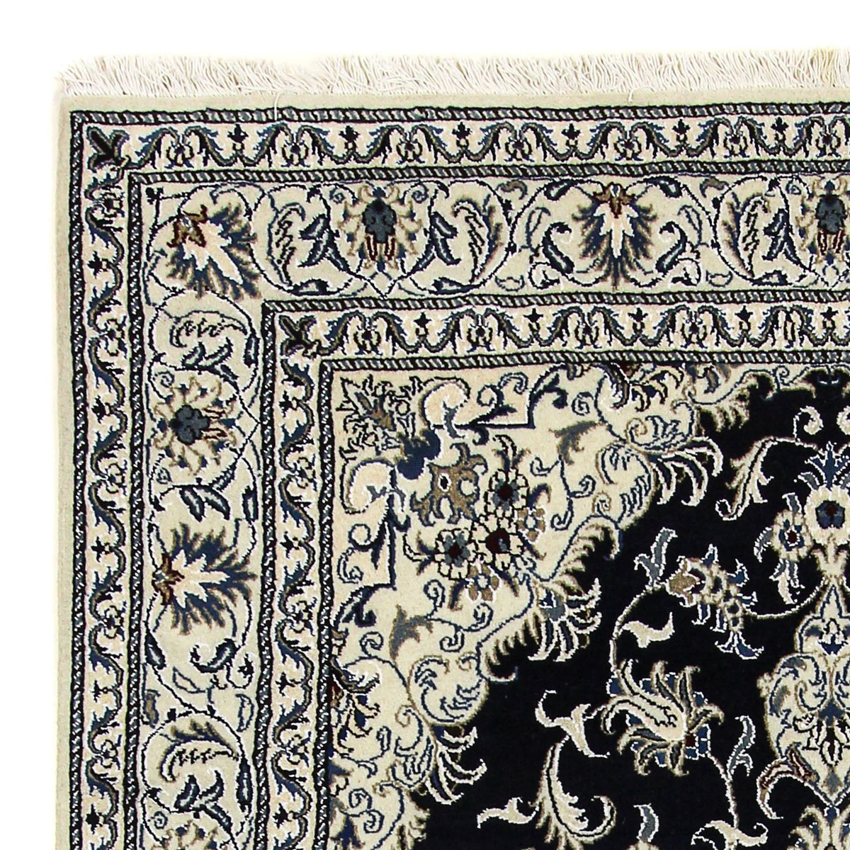 Dywan perski - Nain - 246 x 164 cm - ciemnoniebieski