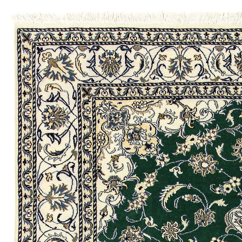 Dywan perski - Nain - 286 x 200 cm - ciemna zieleń