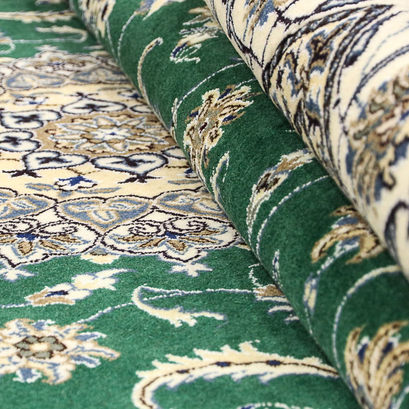 Dywan perski - Nain - 286 x 200 cm - ciemna zieleń