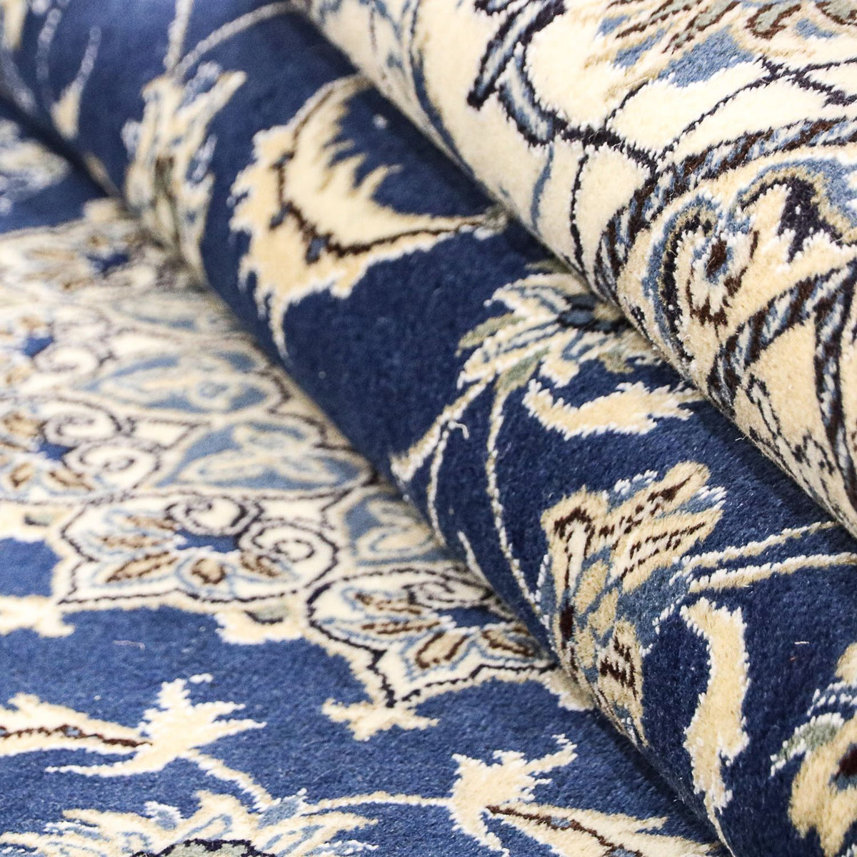 Dywan perski - Nain - 290 x 198 cm - ciemnoniebieski