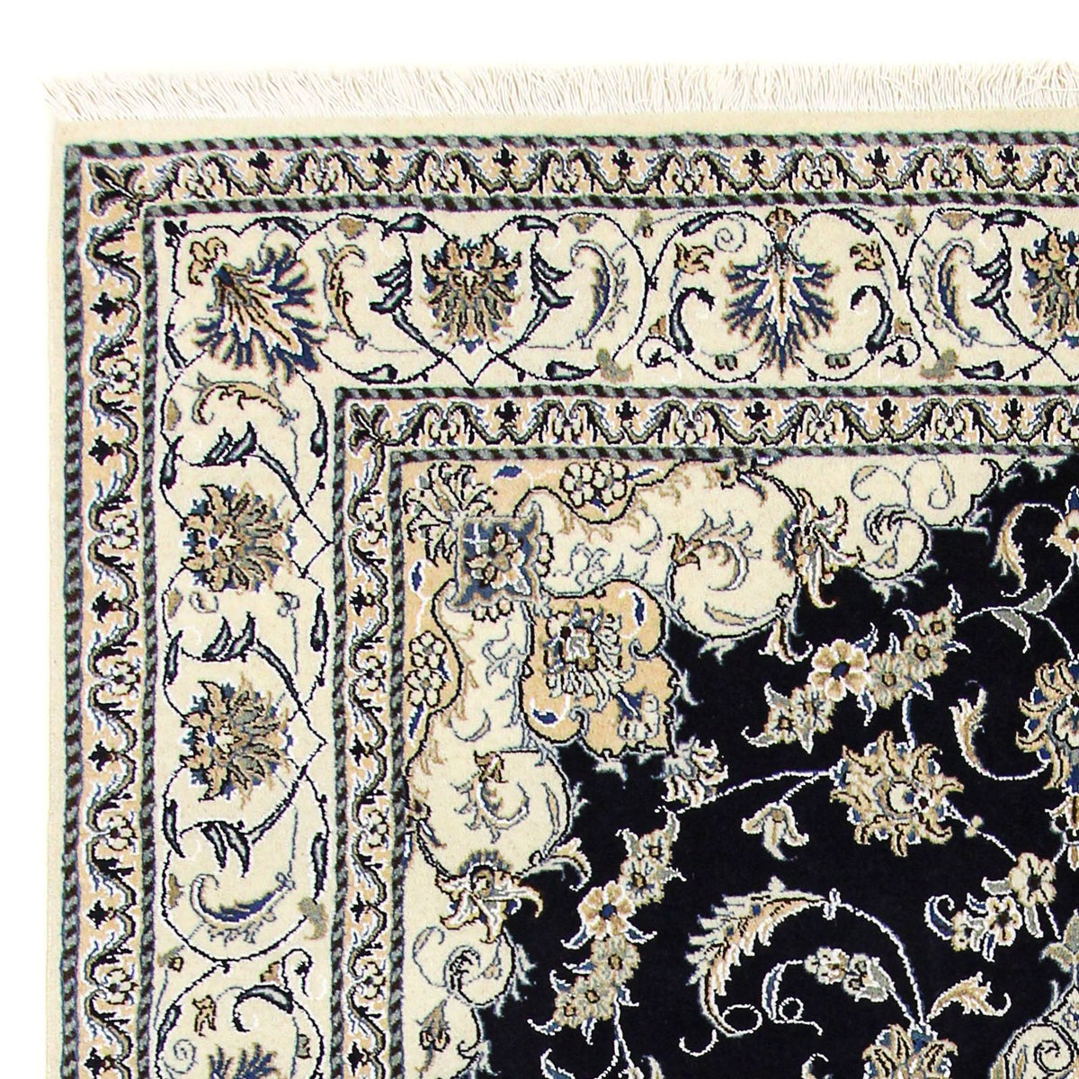 Dywan perski - Nain - 305 x 193 cm - ciemnoniebieski