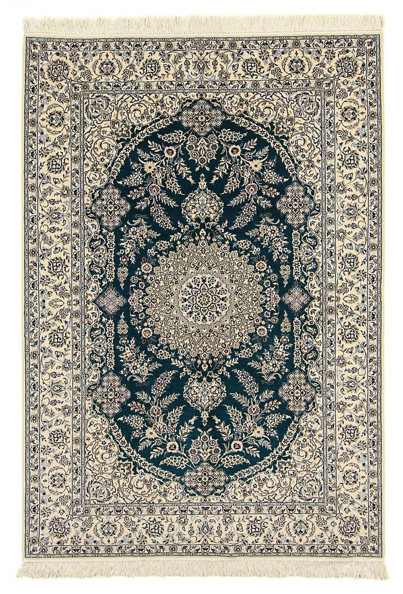 Dywan perski - Nain - Premium - 234 x 156 cm - ciemnoniebieski