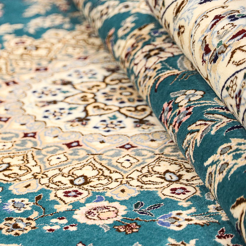 Dywan perski - Nain - Premium - 234 x 156 cm - ciemnoniebieski