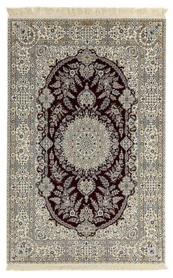 Dywan perski - Nain - Premium - 245 x 151 cm - ciemnoniebieski