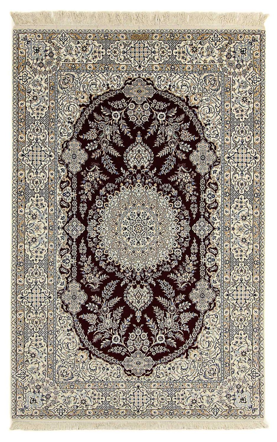 Dywan perski - Nain - Premium - 245 x 151 cm - ciemnoniebieski