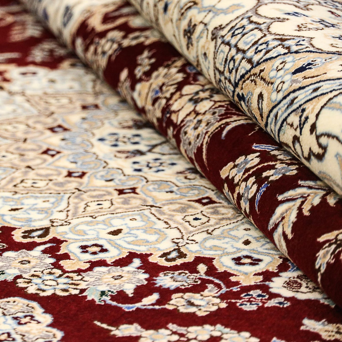 Dywan perski - Nain - Premium - 245 x 151 cm - ciemnoniebieski