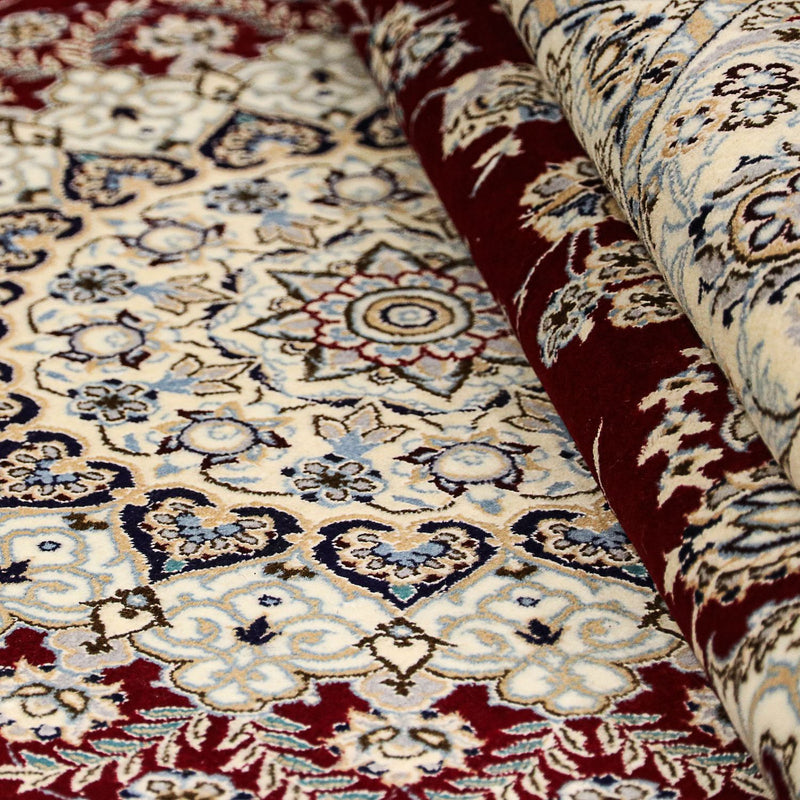 Dywan perski - Nain - Premium kwadratowy  - 207 x 206 cm - ciemna czerwień