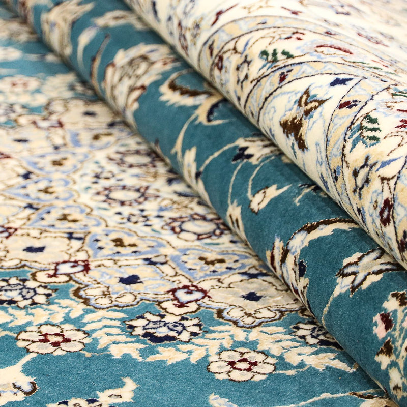 Dywan perski - Nain - Premium - 244 x 200 cm - ciemnoniebieski