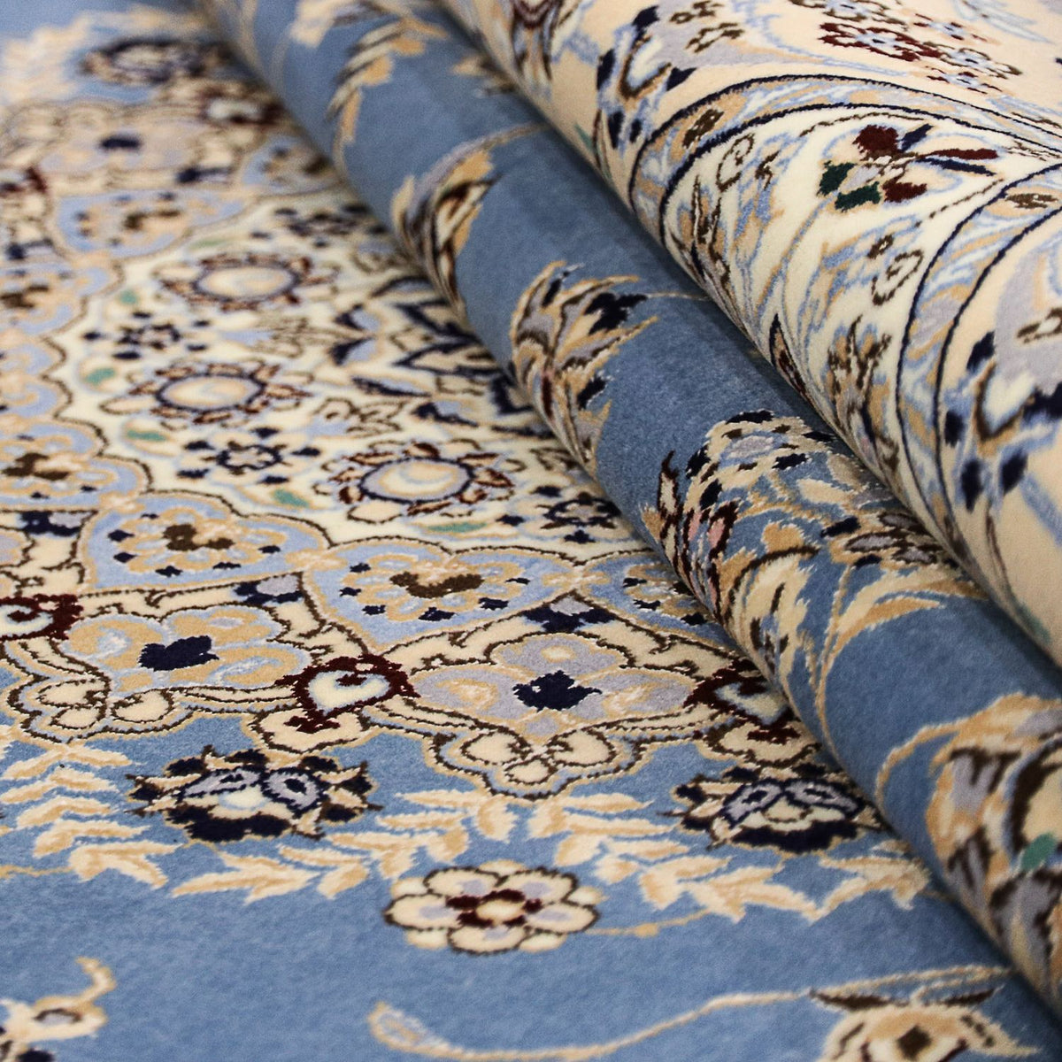 Dywan perski - Nain - Premium - 255 x 206 cm - niebieski