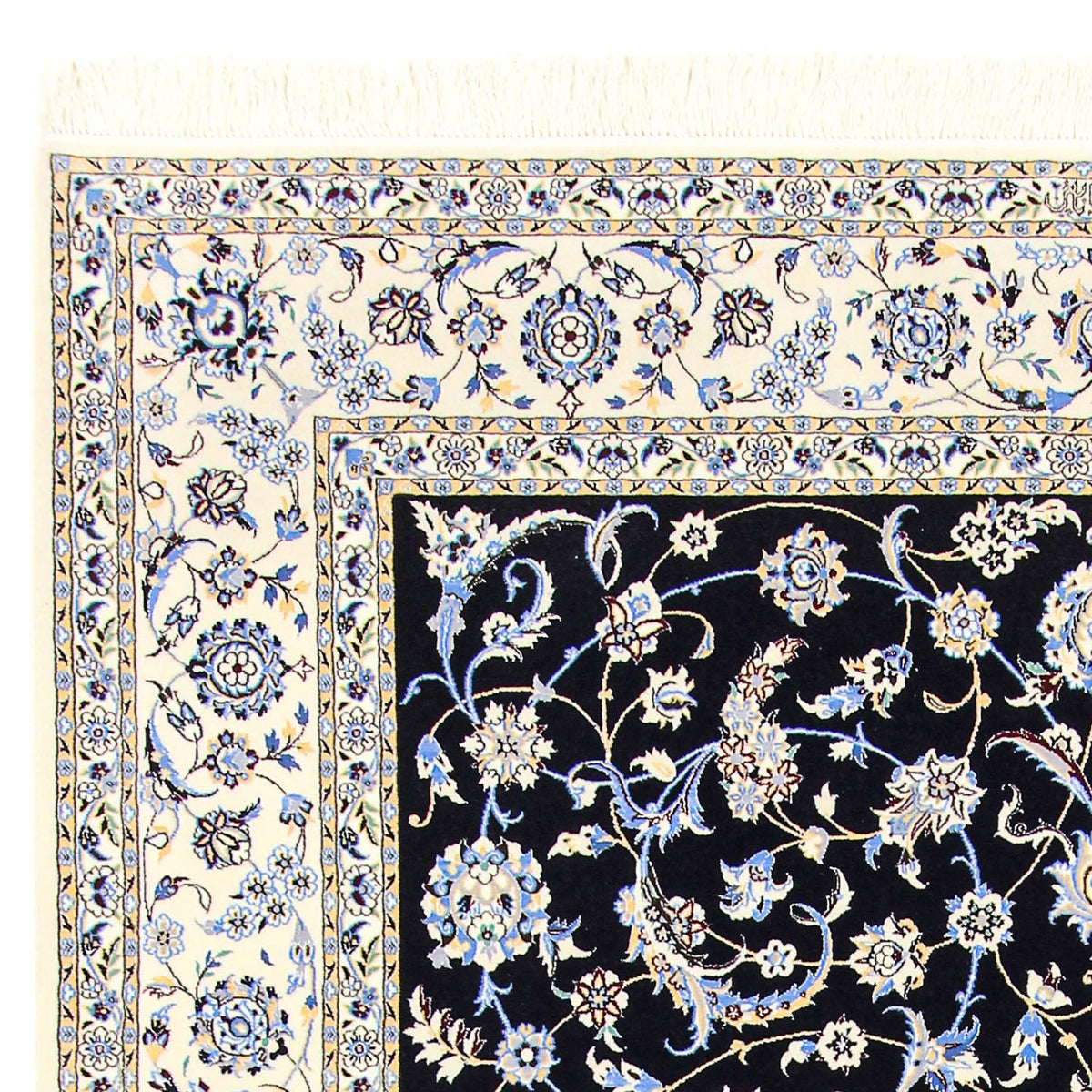 Dywan perski - Nain - Premium - 300 x 200 cm - ciemnoniebieski