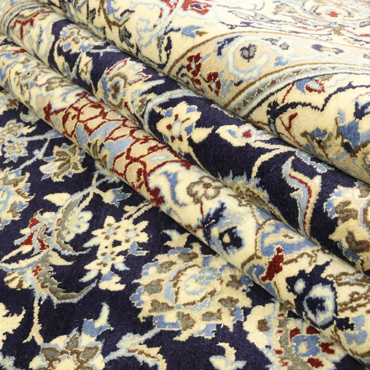 Dywan perski - Nain - Królewski - 296 x 203 cm - ciemnoniebieski