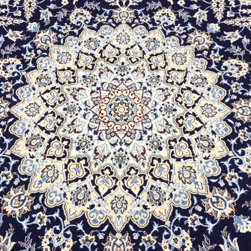 Dywan perski - Nain - Królewski okrągły  - 260 x 260 cm - ciemnoniebieski