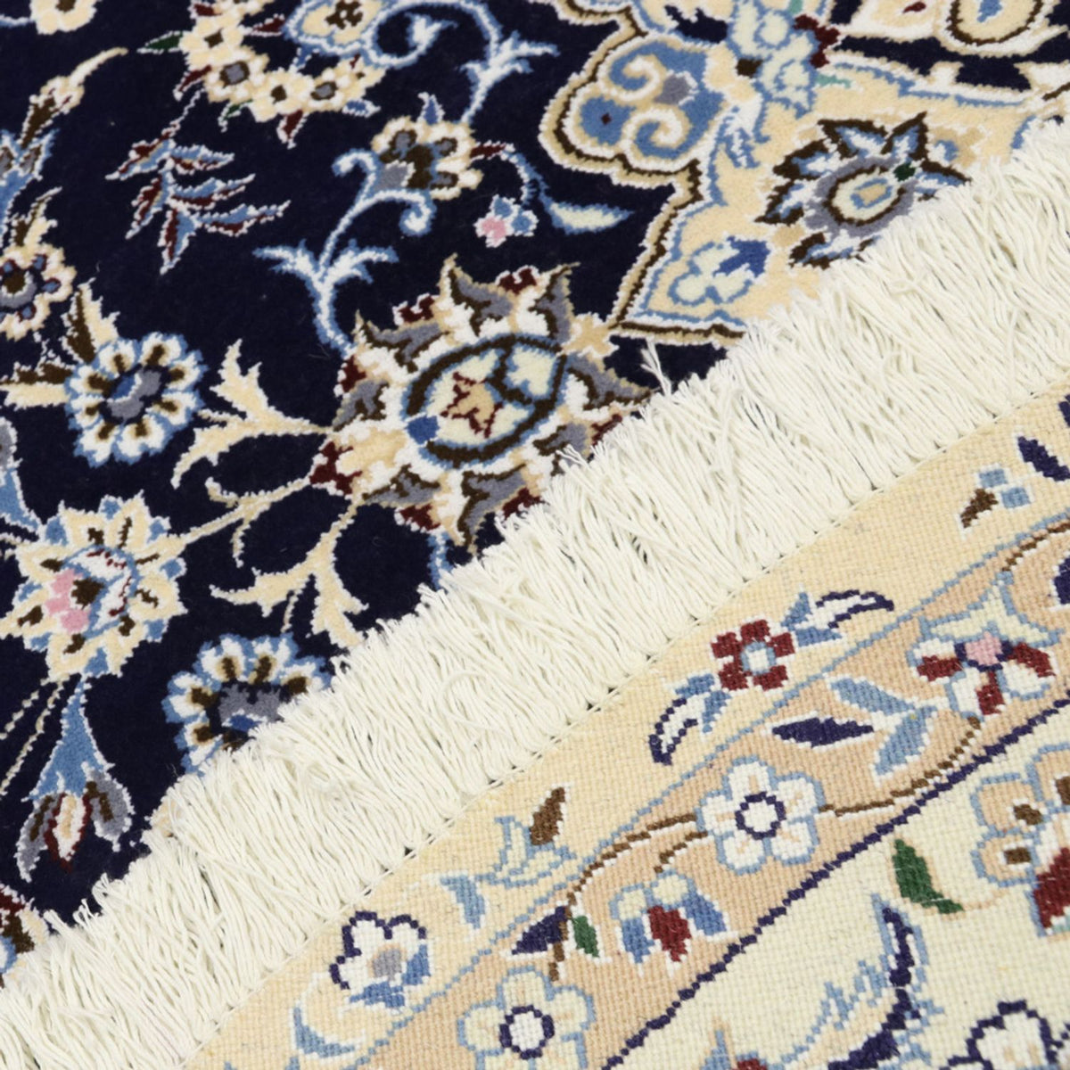 Dywan perski - Nain - Królewski okrągły  - 260 x 260 cm - ciemnoniebieski