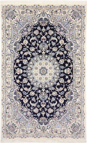 Dywan perski - Nain - Królewski - 247 x 156 cm - ciemnoniebieski