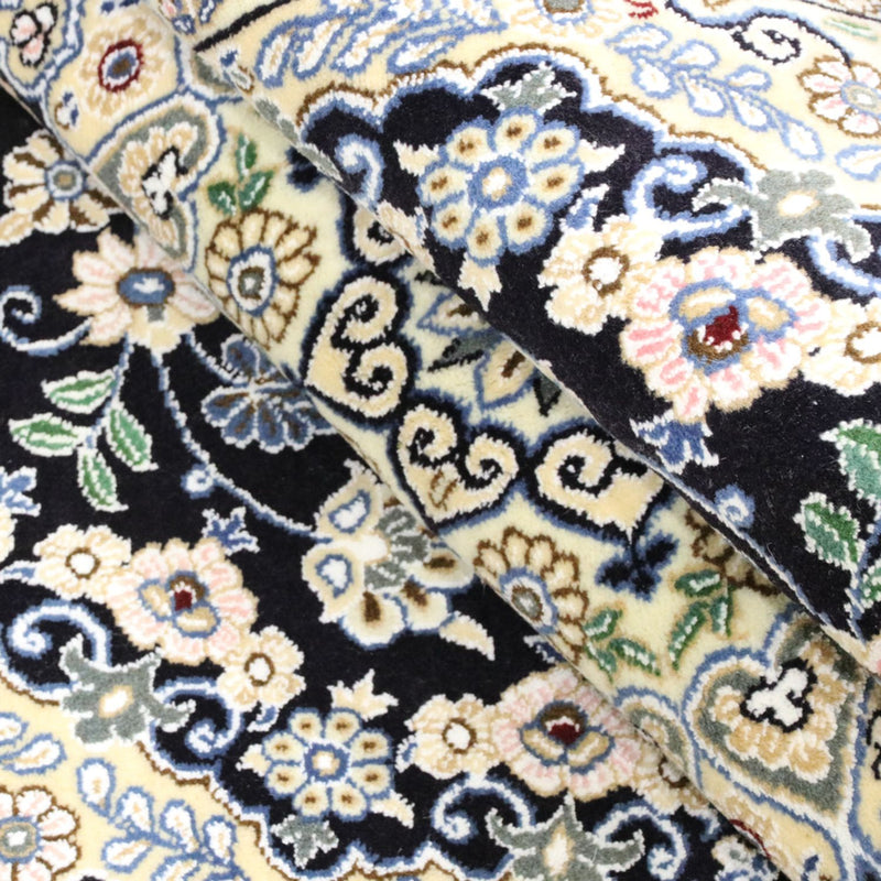 Dywan perski - Nain - Królewski - 202 x 132 cm - ciemnoniebieski