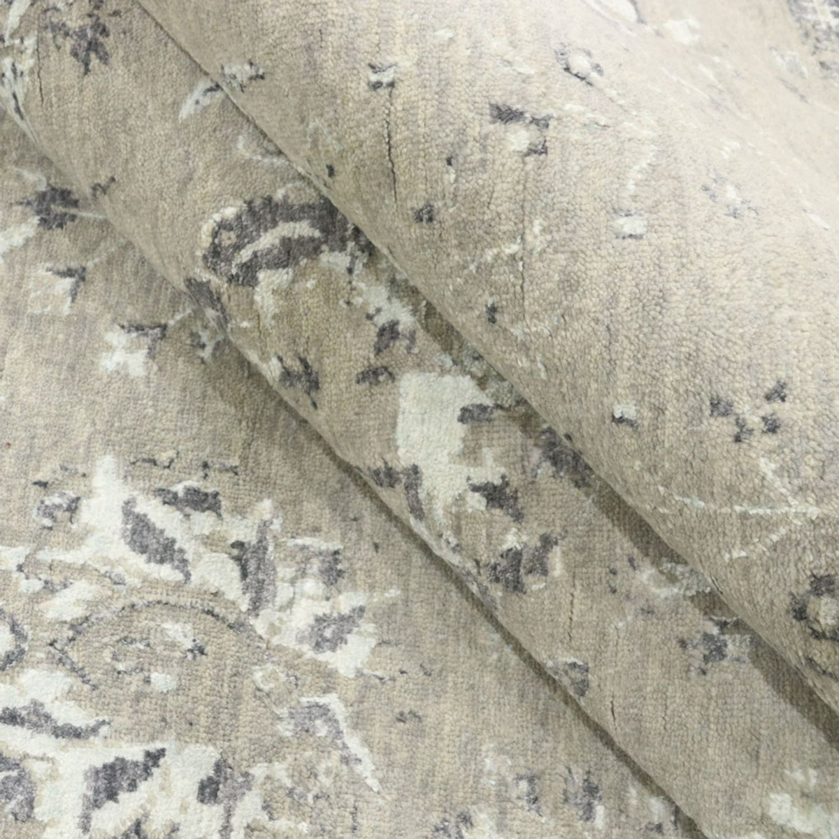 Designerski dywan - 305 x 244 cm - srebrny