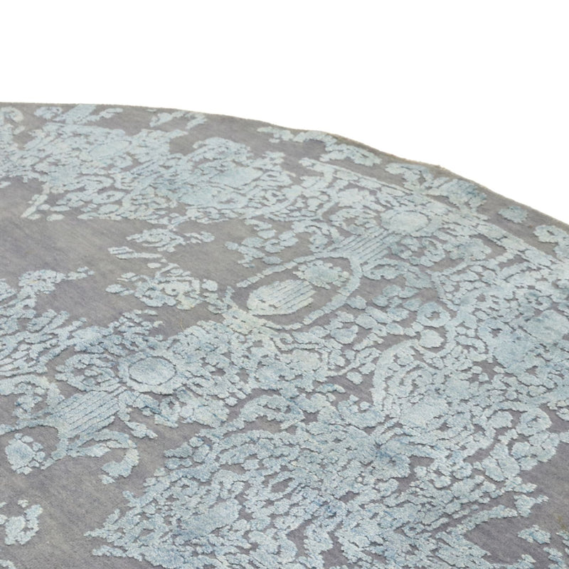 Designerski dywan okrągły  - 243 x 243 cm - jasnoniebieski