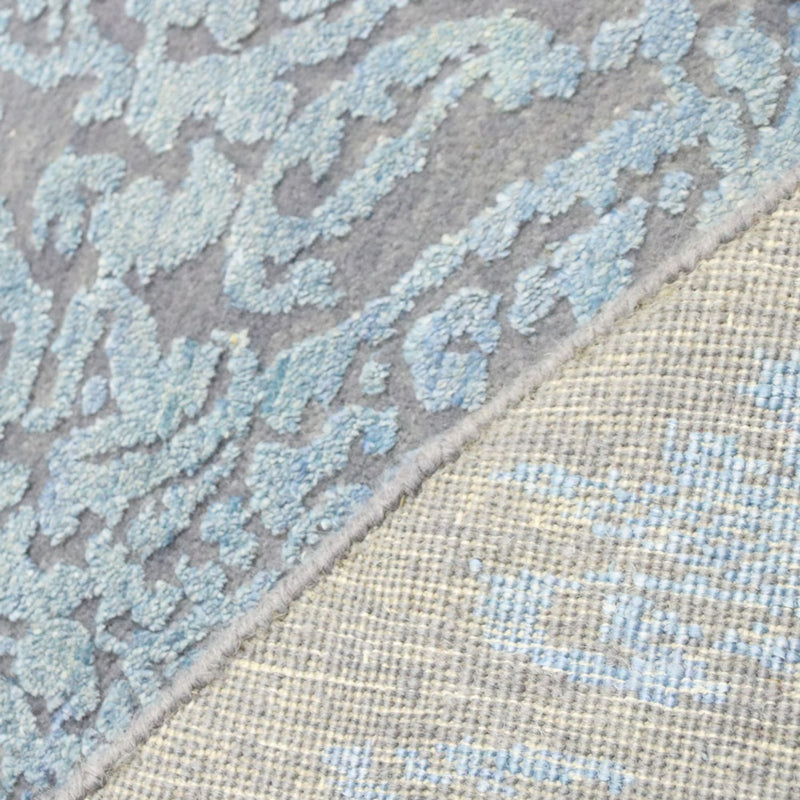 Designerski dywan okrągły  - 243 x 243 cm - jasnoniebieski