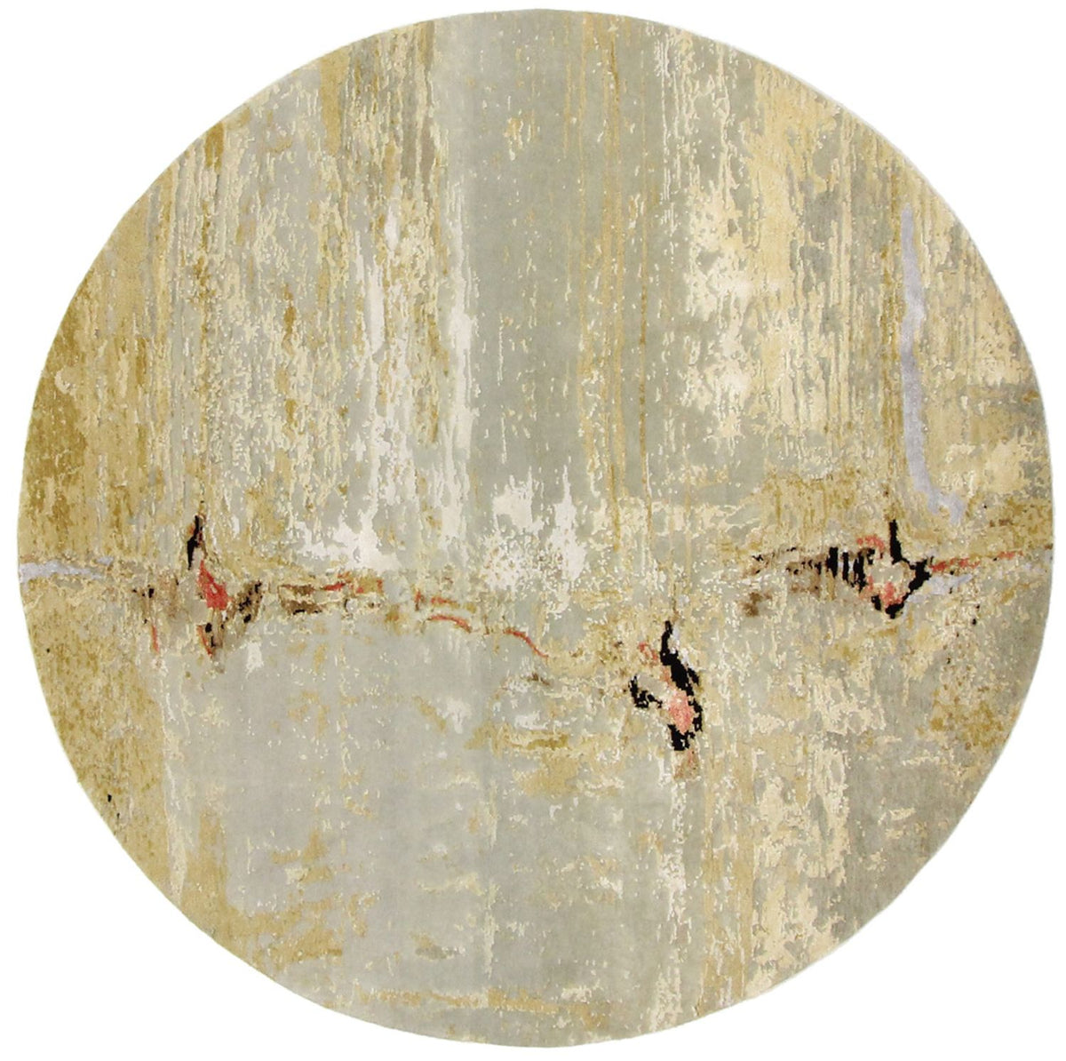 Designerski dywan okrągły  - 202 x 202 cm - wielokolorowy