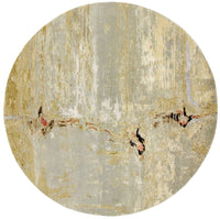 Designerski dywan okrągły  - 202 x 202 cm - wielokolorowy