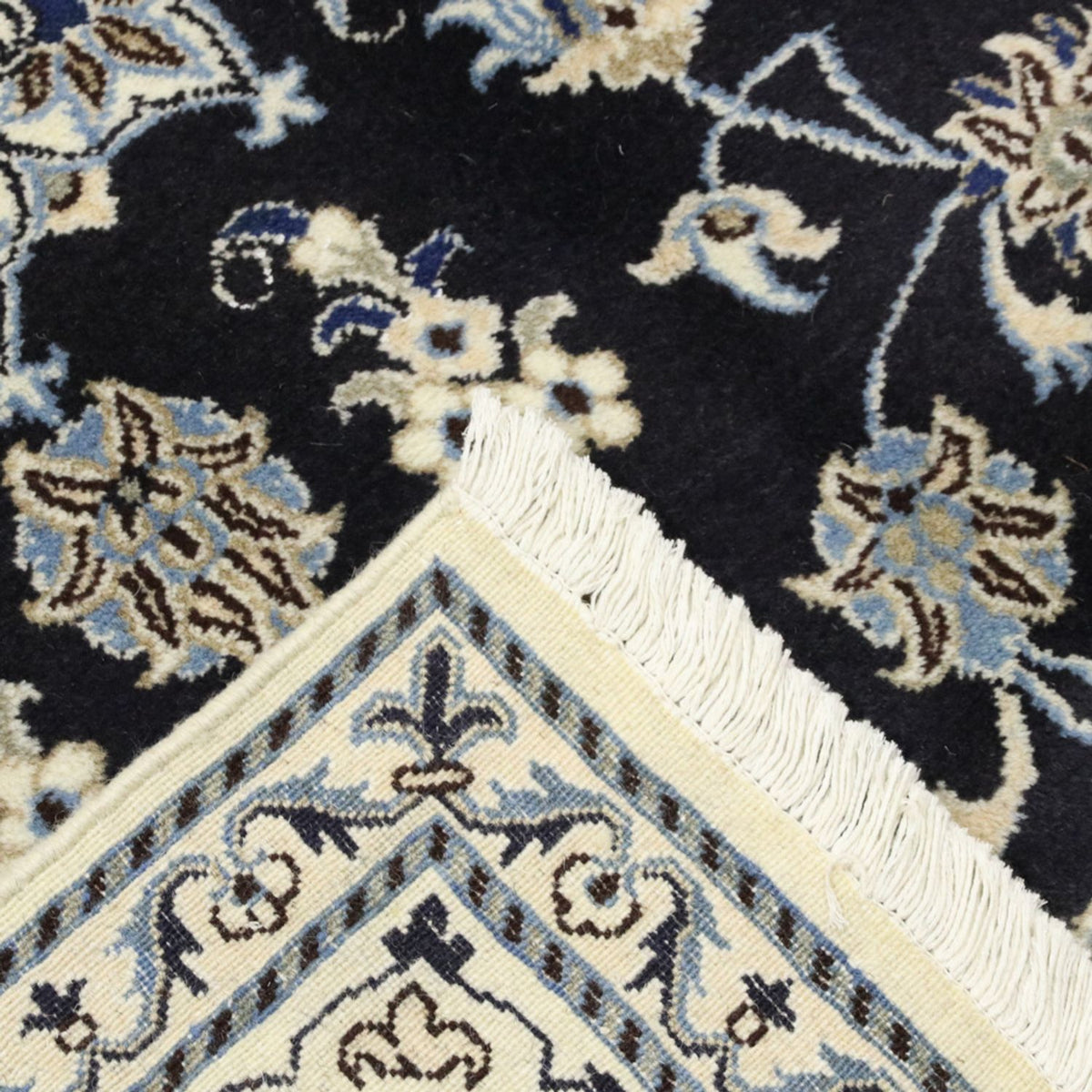 Dywan perski - Nain - 294 x 194 cm - ciemnoniebieski