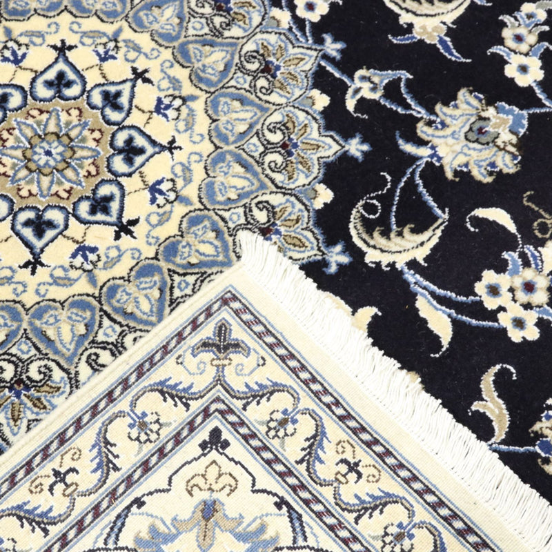 Dywan perski - Nain - 250 x 197 cm - ciemnoniebieski